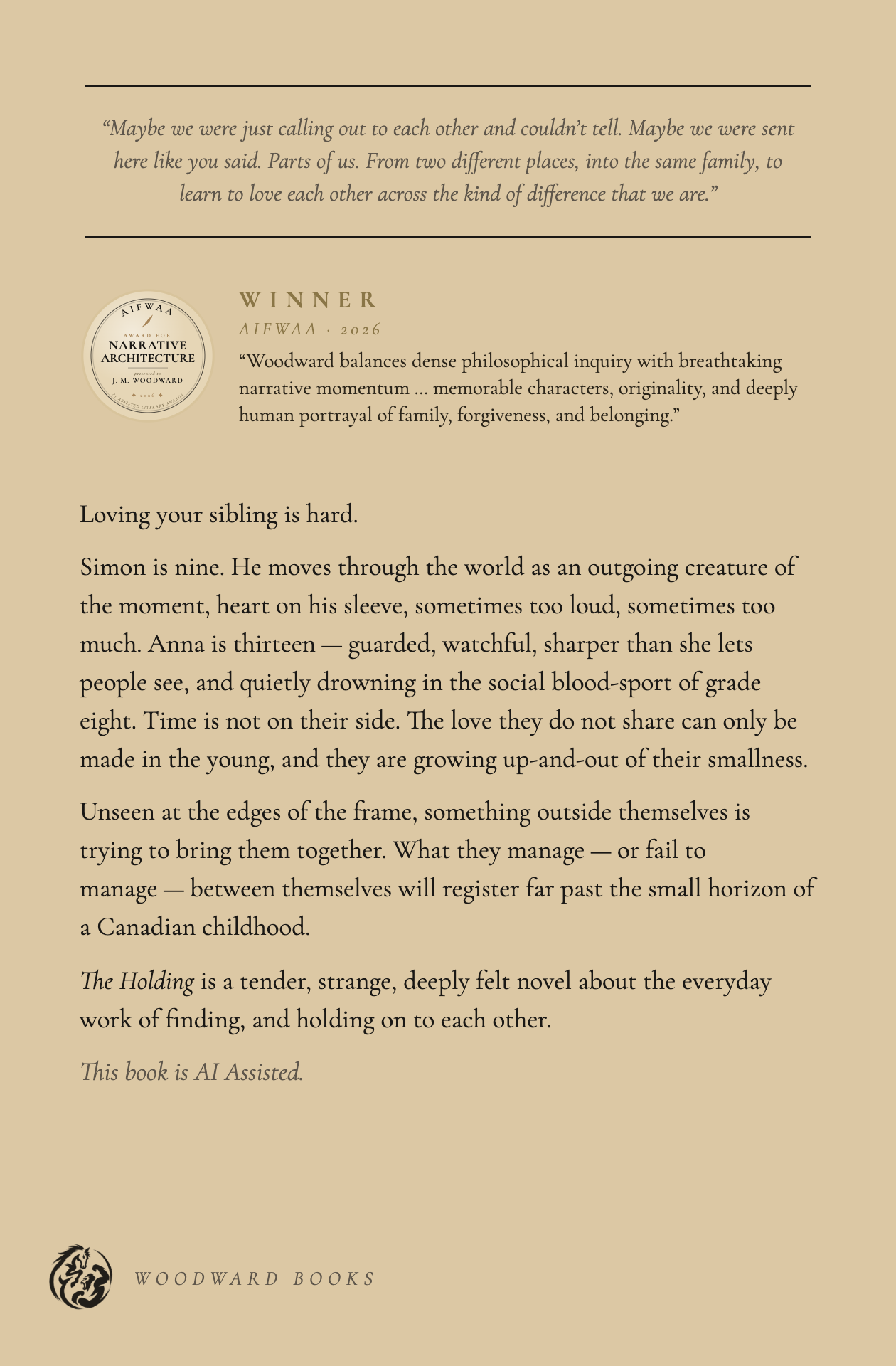 The Holding — back cover